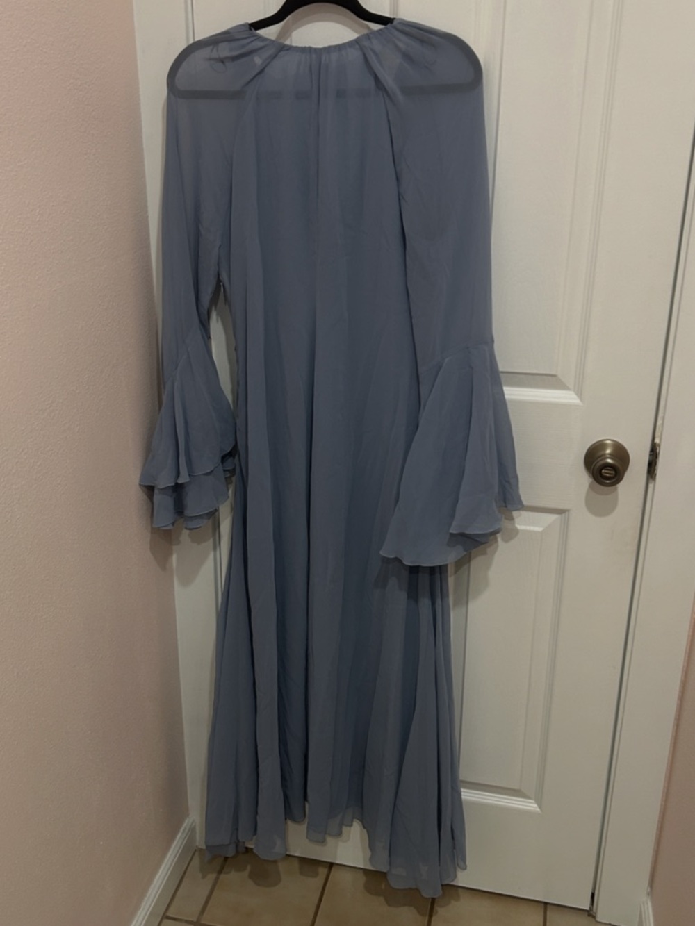 H&M edition Light Blue Ruffle Sleeve Maxi Dress - Picture 5 of 7